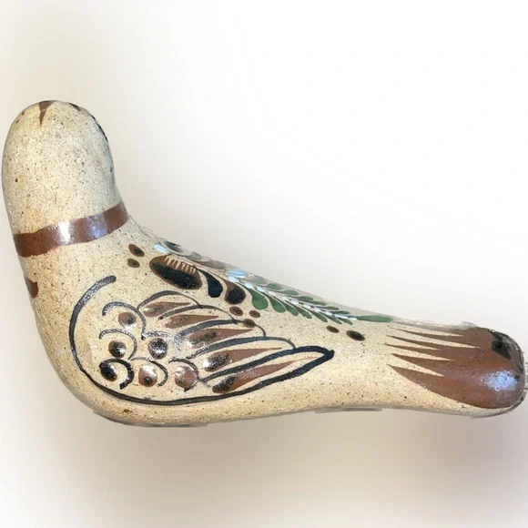 Vintage Signed Netzi Mexico Sandstone Pottery Bird Figurine Acapulco Souvenir - Picture 2 of 9